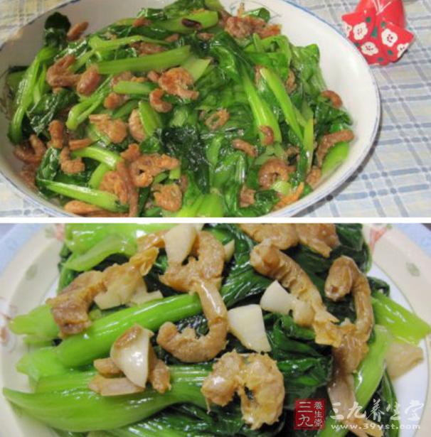 海米炒油菜