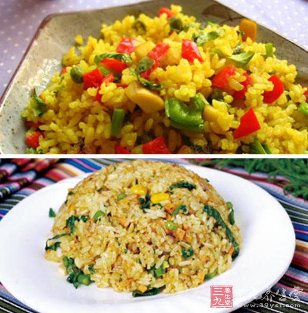 杏鮑菇咖喱炒飯
