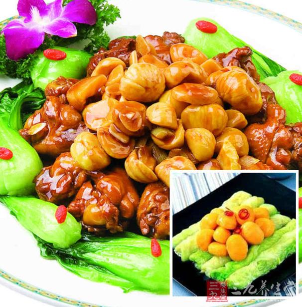 板栗燒菜心