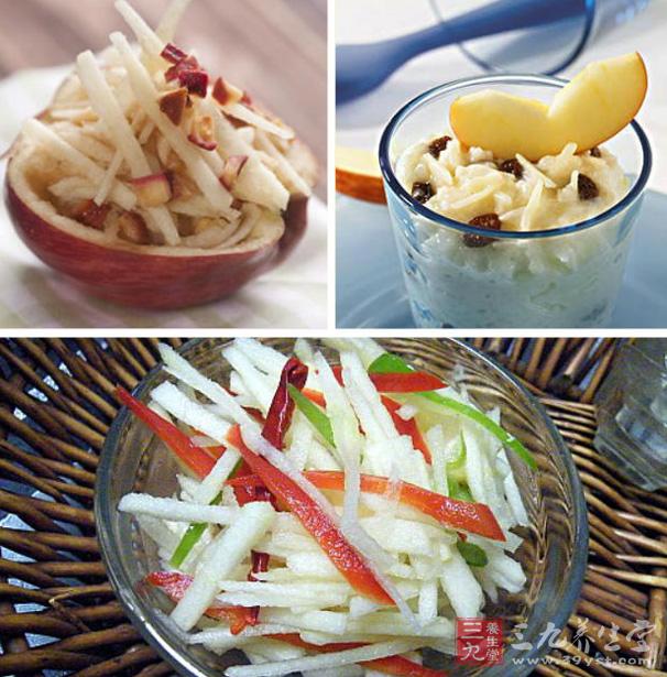 和蘋果絲加調味料拌勻即可 和蘋果絲加調味料拌勻即可