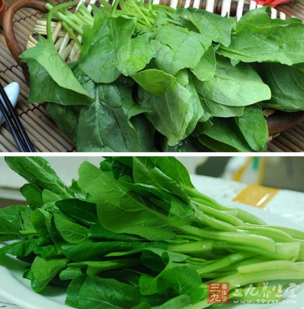 菠菜含有的鐵、β-胡蘿卜素、葉酸、維生素C正是頭發所需
