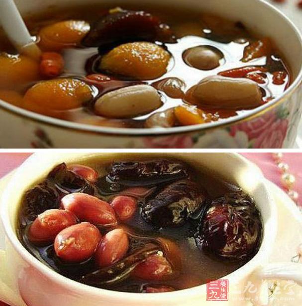 紅棗花生湯