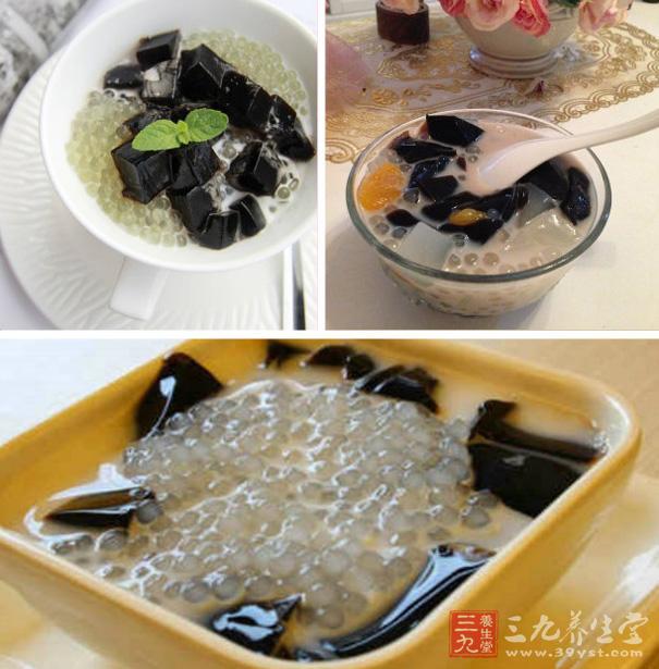 椰汁西米龜苓膏