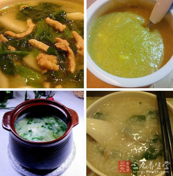 粳米100克,菠菜50克,草魚30克,鹽2克 粳米100克,菠菜50克,草魚30克,鹽2克