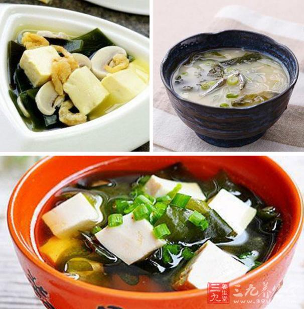 海帶芽肉片冬粉湯