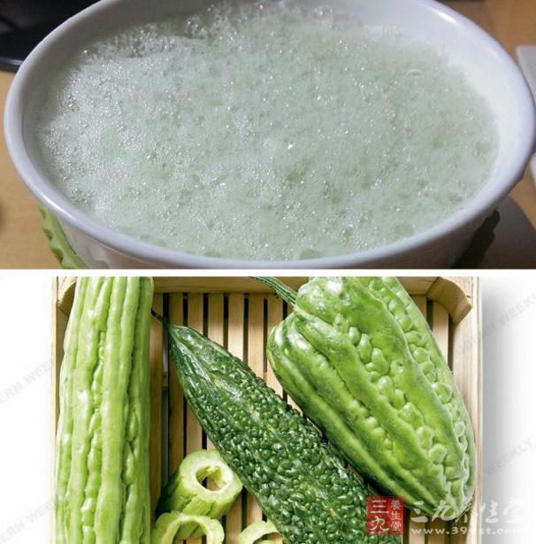 搾苦瓜汁