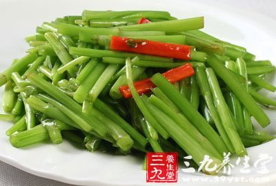 洗淨用開水燙後切成小段