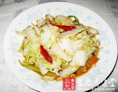 口蘑燒白菜是糖尿病人的素菜譜