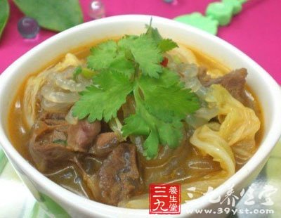羊肉白菜粉條煲