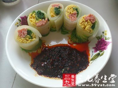 白菜吃法白菜蘸醬