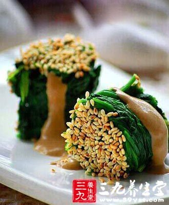 處暑食譜 芝麻菠菜