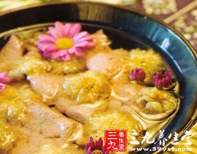 菊花豬肝湯