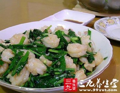 吃韭菜炒蝦肉壯陽