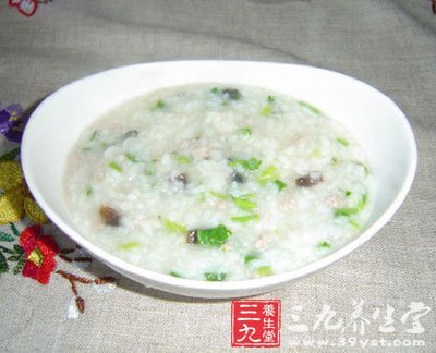 蔥白香菜粥