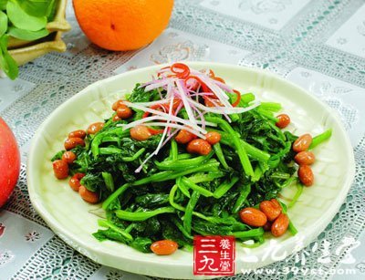 花生拌菠菜