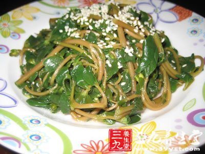 馬齒苋拌黃豆芽