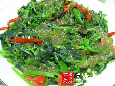 菠菜炒粉絲