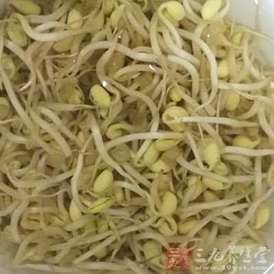 西洋參15克，新鮮豬血250克，大豆芽