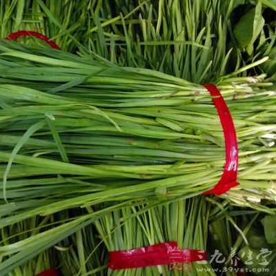 韭菜500克，雞肉100克，蝦米15克